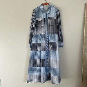 Anthropologie English Factory Striped Cotton Dress